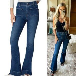 SPANX SPANXshape EveryWear Flare Jeans with Patch Pockets Denim Size Large